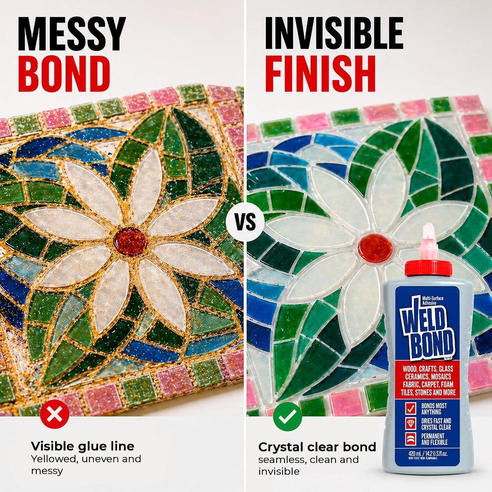 Weldbond Multi-Surface Glue Non-Toxic for Mosaic Wood Craft 14.2oz (2 Pack)