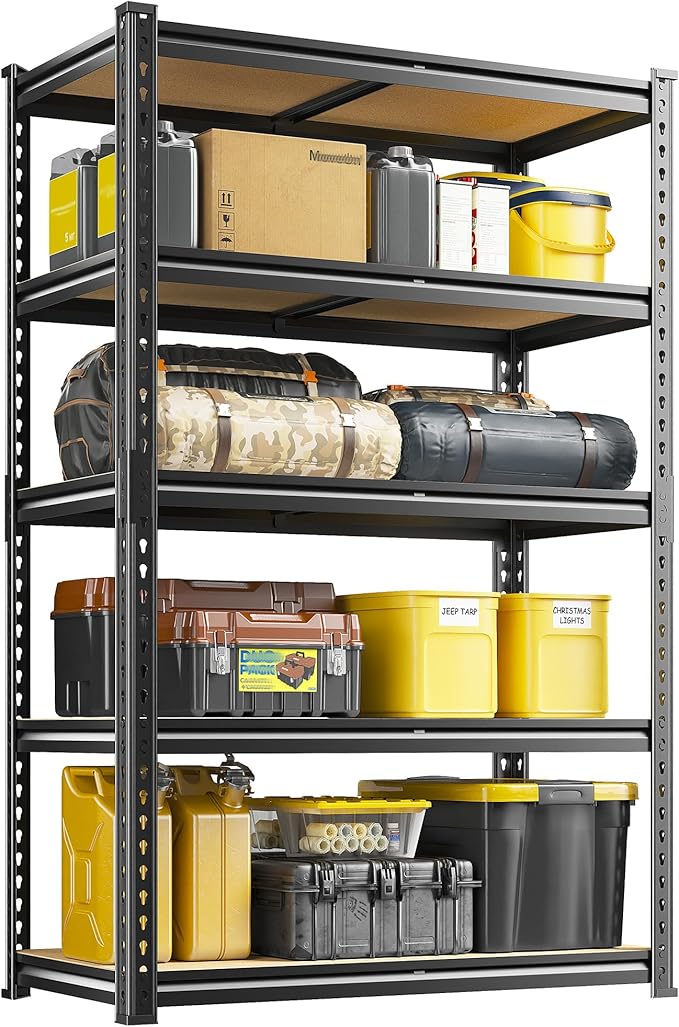 63" H Garage Shelving 31.5" W Storage Shelves Adjustable 2000LBS Me...
