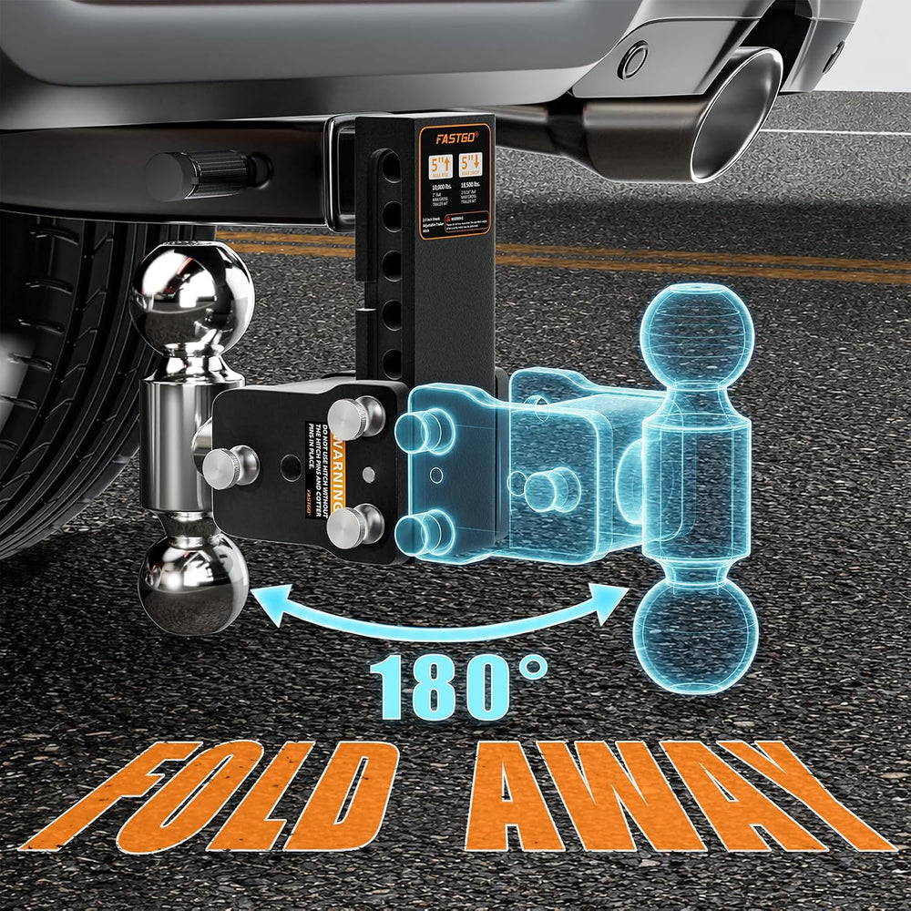 Fastgo Trailer Hitches - Fits 2.5" Receiver, Adjustable Trailer Hitch Ba...