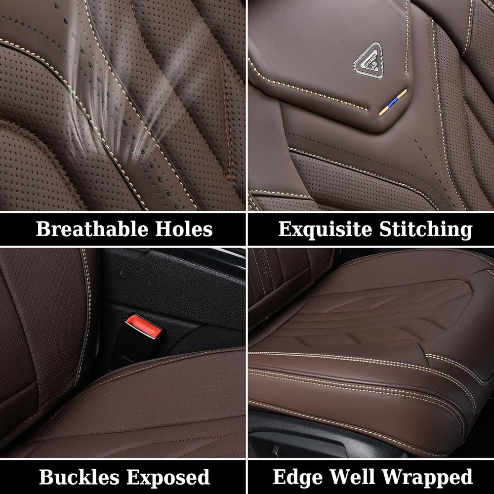 Coverado Car Seat Covers Full Set, Car Seat Protectors Leather Seat Covers fo...