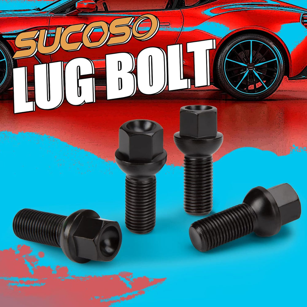 M14x1.5 OEM Lug Bolts, 20PCS 14mmx1.5 28mm Shank Length Ball Seat Factory Whe...
