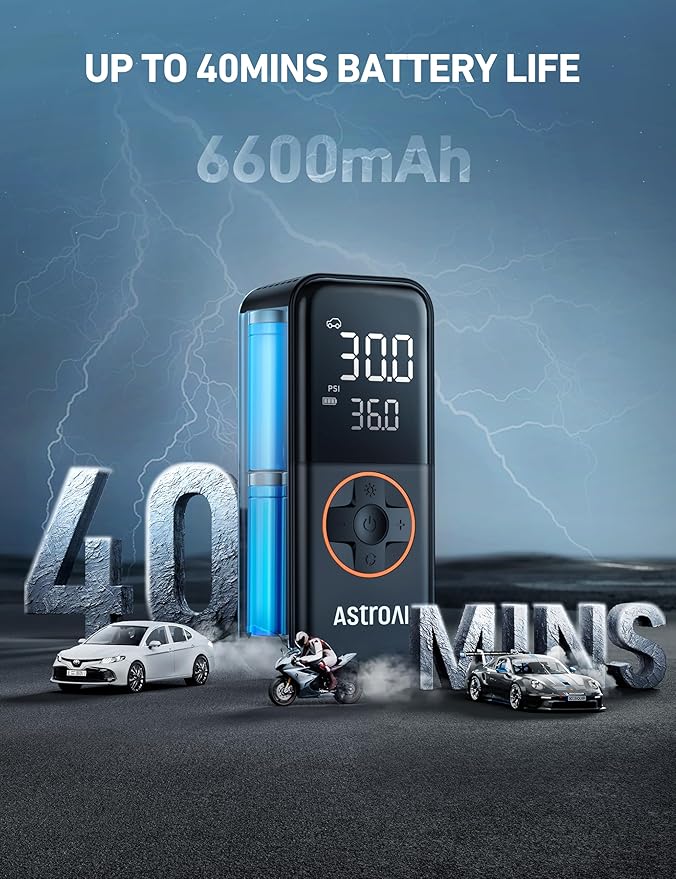 AstroAI L4 Tire Inflator Portable Air Compressor, 150PSI Portable Air Pump