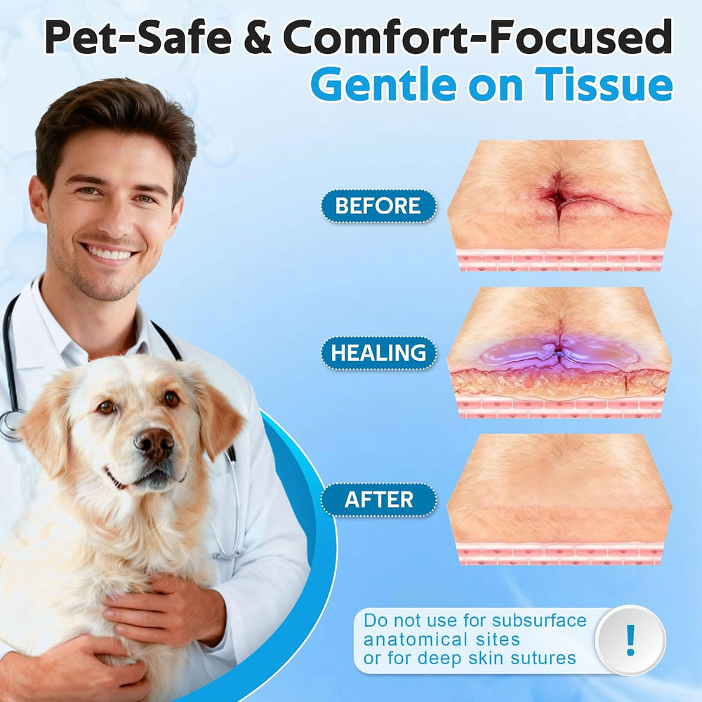 Veterinary Surgical Skin Glue, Strong Surgical Adhesive with 10 Precise Appli...
