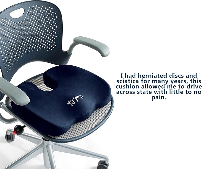 ComfiLife Premium Seat Cushion – 100% Memory Foam Office Chair Cushion