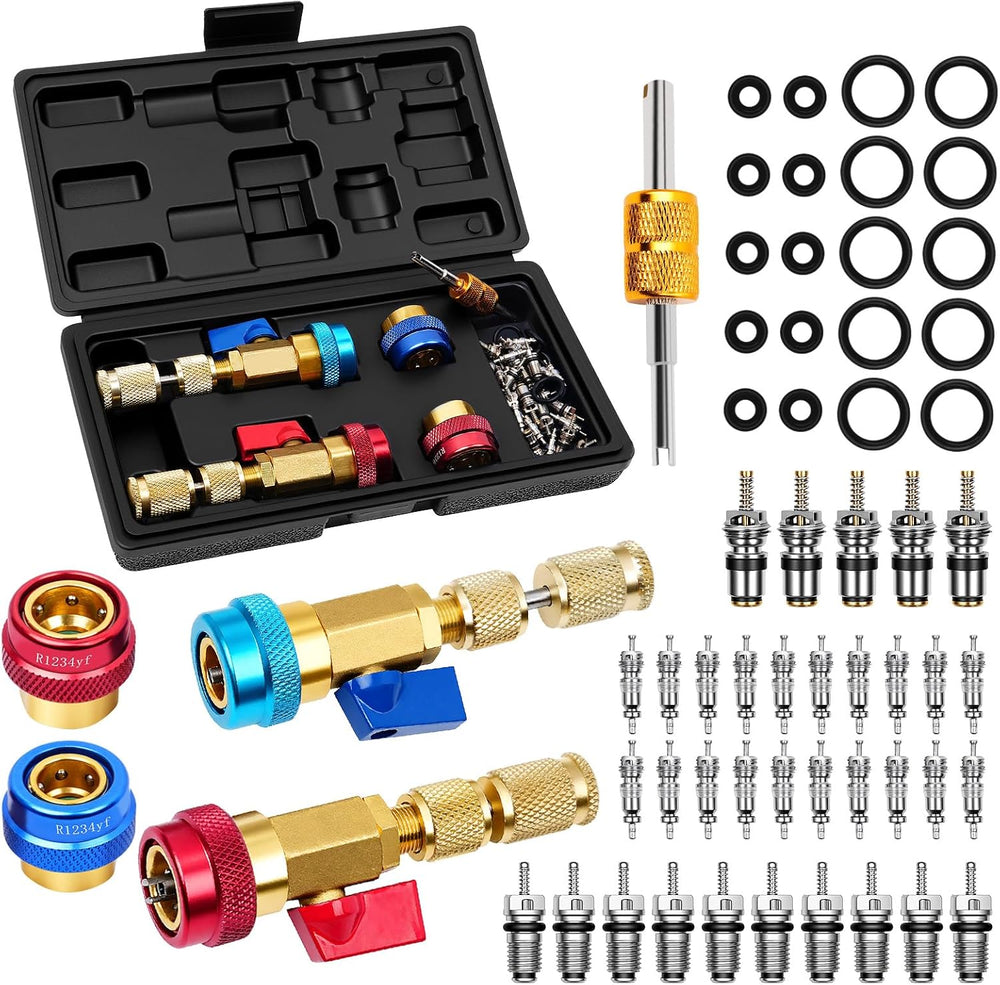 AC Schrader Valve Core Removal Tool,60pcs Air Condition Schrader Valve Remove...