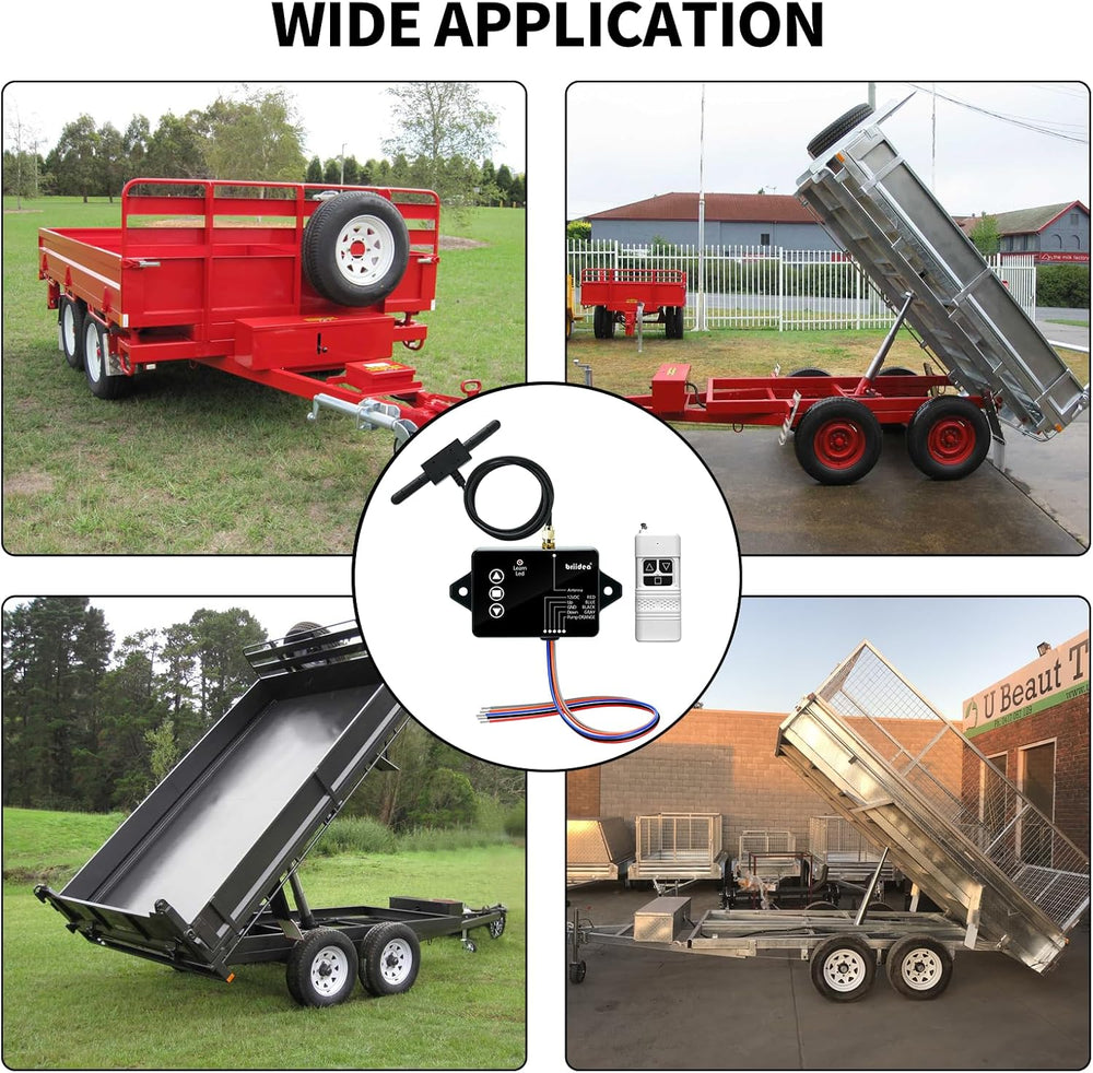 briidea Wireless Dump Trailer Remote Control – Compatible with 3-Wire & 4...
