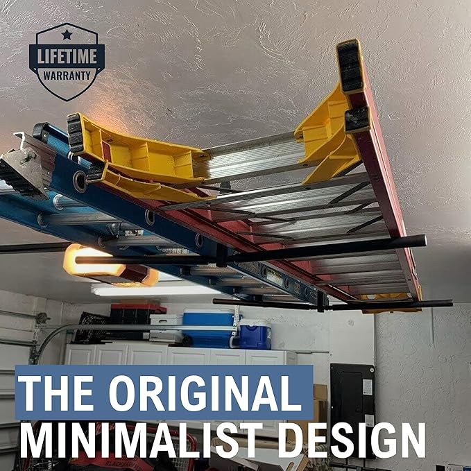StoreYourBoard Double Ladder Ceiling Rack – Hi Port 2 Garage Ceiling Ladder