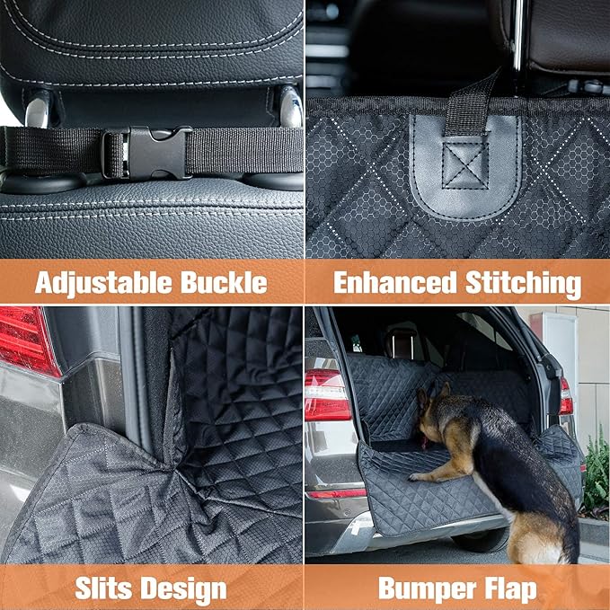 PETICON SUV Cargo Liner for Dogs, Waterproof Pet Cargo Cover Dog Seat Mat for