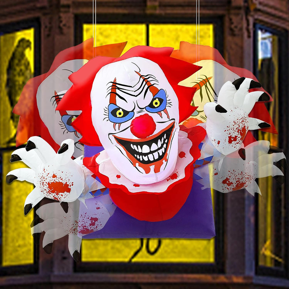 Lulu Home 4.1FT L Halloween Inflatable Clown Decoration