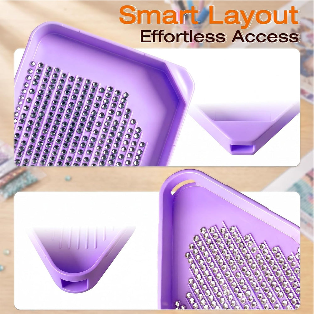 FANGZH Diamond Painting Storage Accessories Kit with A4 Light Pad, Bead Organ...