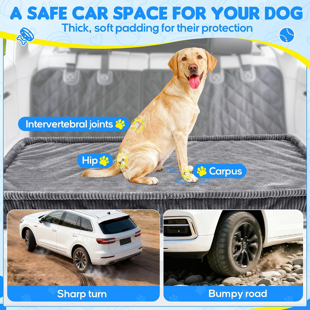 Loiion Dog Car Bed, Non-Slip Backseat Extender Pet Mat 50"x24.6"x2&...