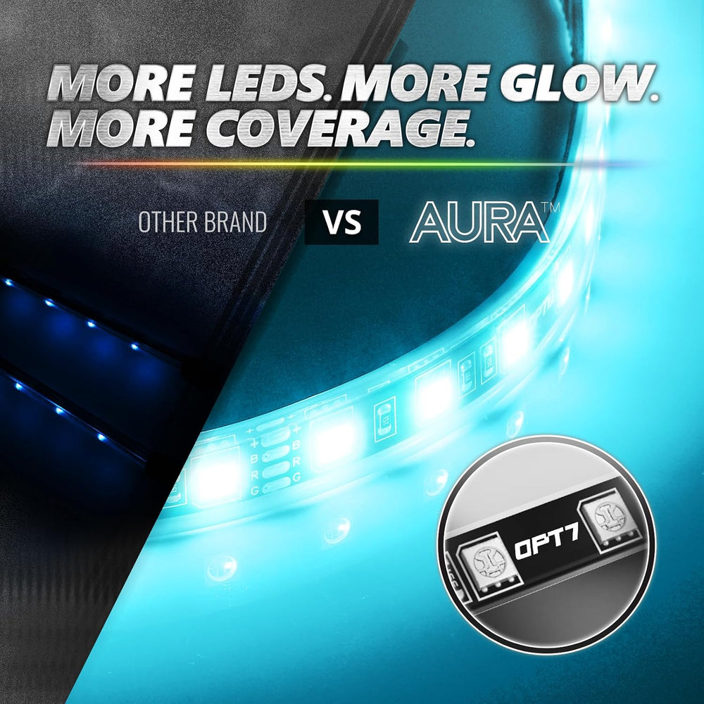 OPT7 Aura Pro Multicolor Interior Car Lights with App & Remote, 4PC LED Kit