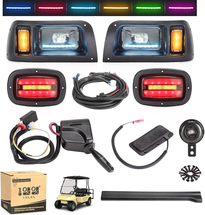 10L0L Deluxe Golf Cart Light Kit for Club Car DS 12V-60V