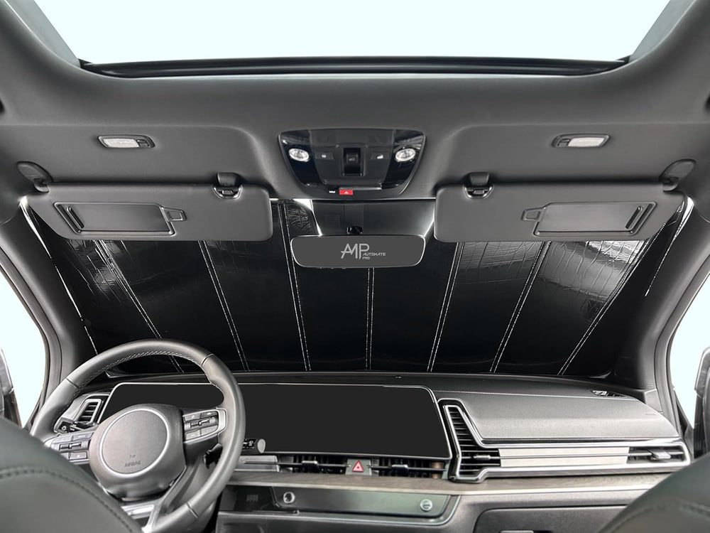 Windshield Foldable Lightweight Sunshade fits Kia K4 Sedan 2025-2026 | Silver...