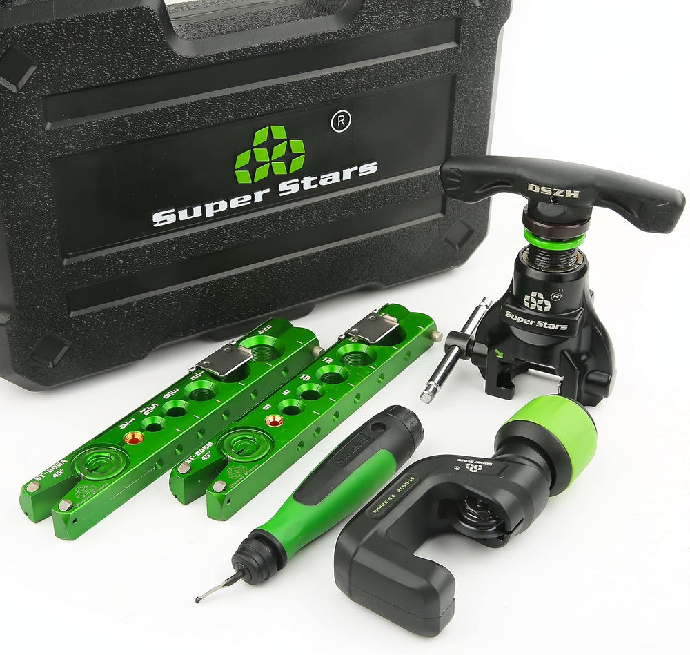 Super Stars Flaring Tool Kit 1/4in - 3/4in Single Flare Tool HVAC 45° Eccentr...