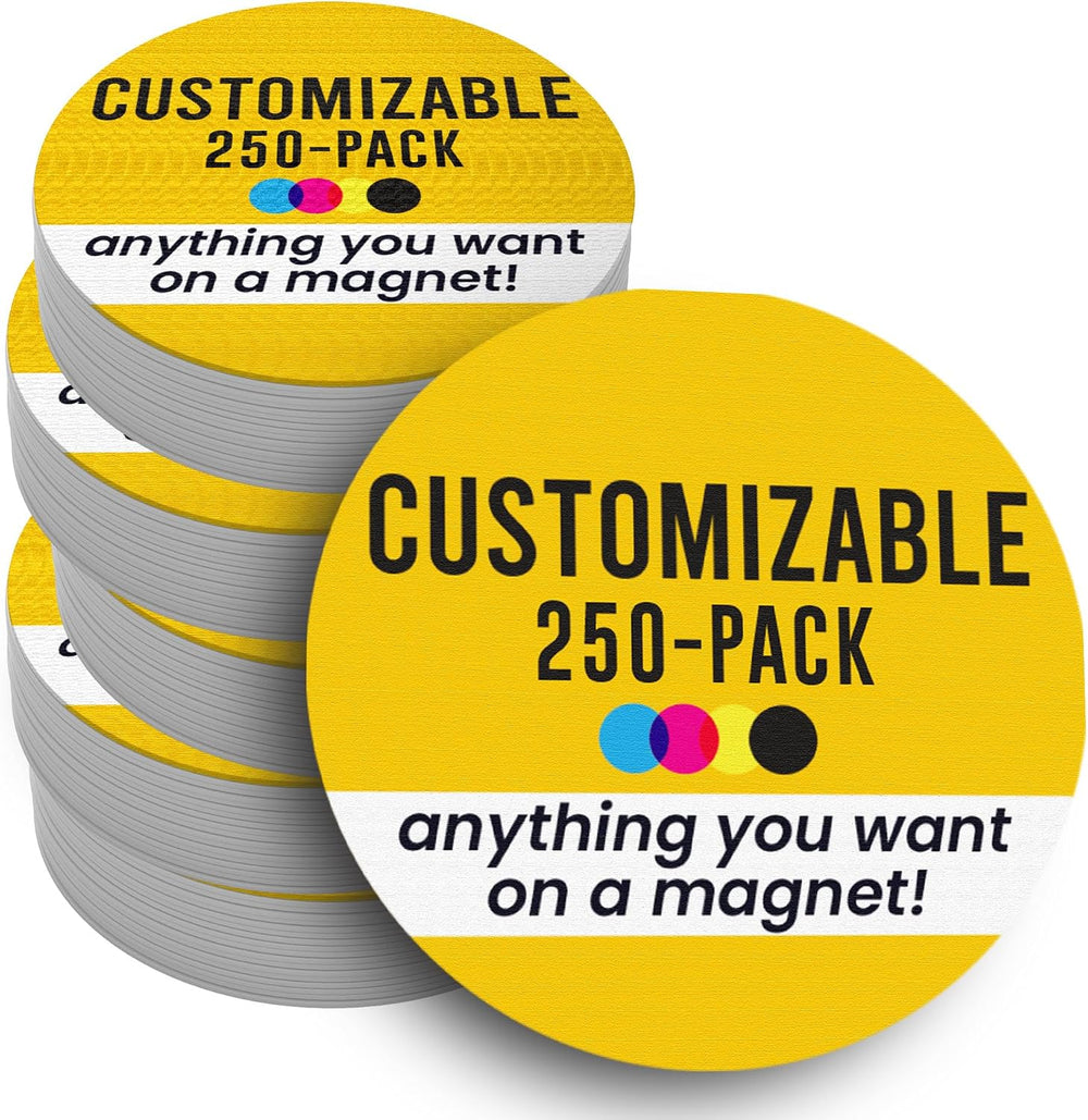 Magnet Me Up Customizable 30 Mil Round Magnet- 6”, 250 PK Weatherproof Car
