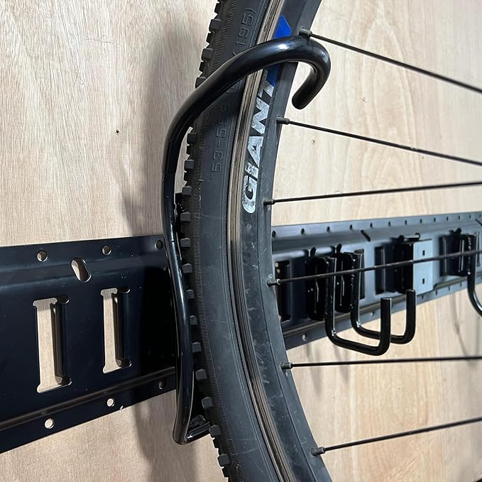 E-Track Bike Hooks, Heavy Duty Wall Mounted Bike Storage Rack Bike Mount (2 P...