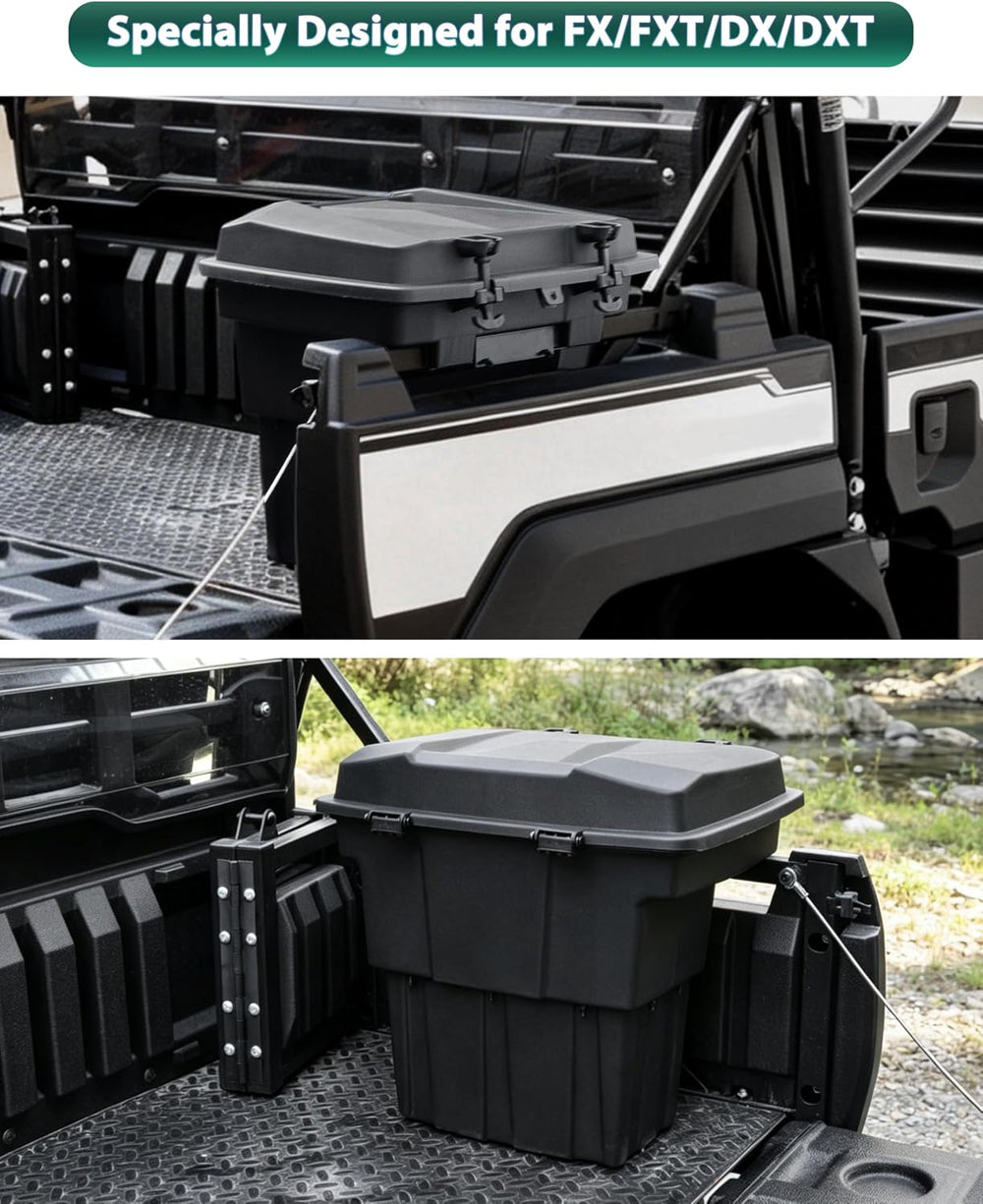 Rear Cargo Box for Kawasaki Mule Pro FXT DXT DX FX 2015-2026, 20L Waterproof ...
