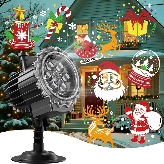 Christmas and Halloween Projector Lights Outdoor Holiday Decoration for Chris...