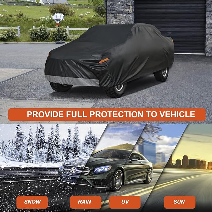 Kayme 7 Layers Truck Cover Waterproof All Weather, Universal Fit Chevy C10 S10