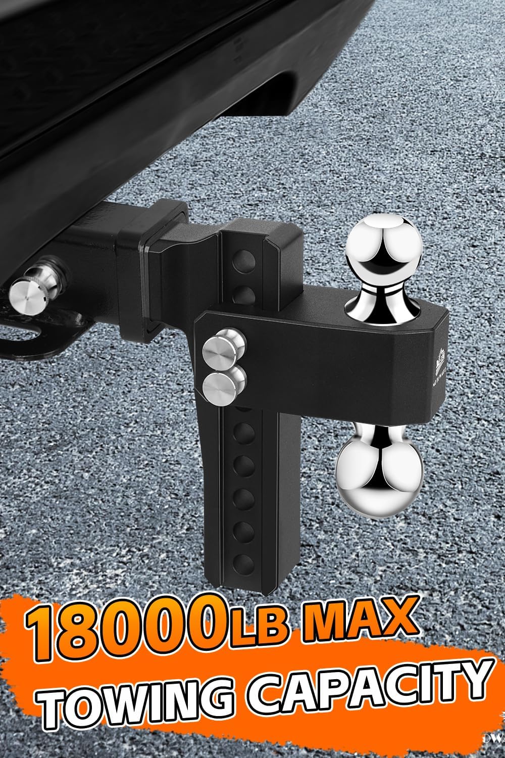 METOWARE 2.5'' Aluminum Adjustable Trailer Hitch, 8'' Drop/Ri...