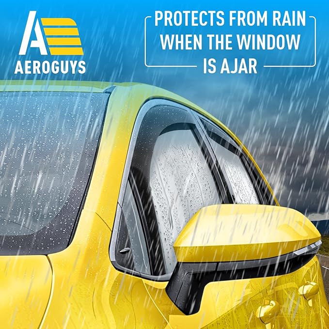 Extra Durable Window Deflectors in-Channel Window Visors Rain Guards Fit (4 pcs)