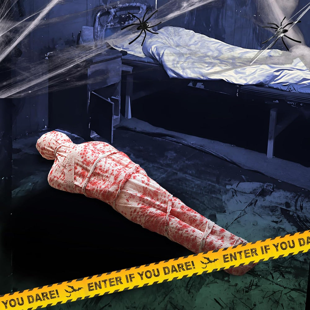2 Packs 6ft Dead Body Bags Hanging Corpse Props Scary Halloween Decorations