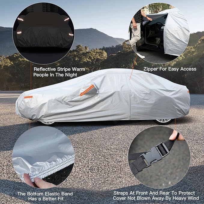 Kayme 6 Layers Car Cover Waterproof All Weather