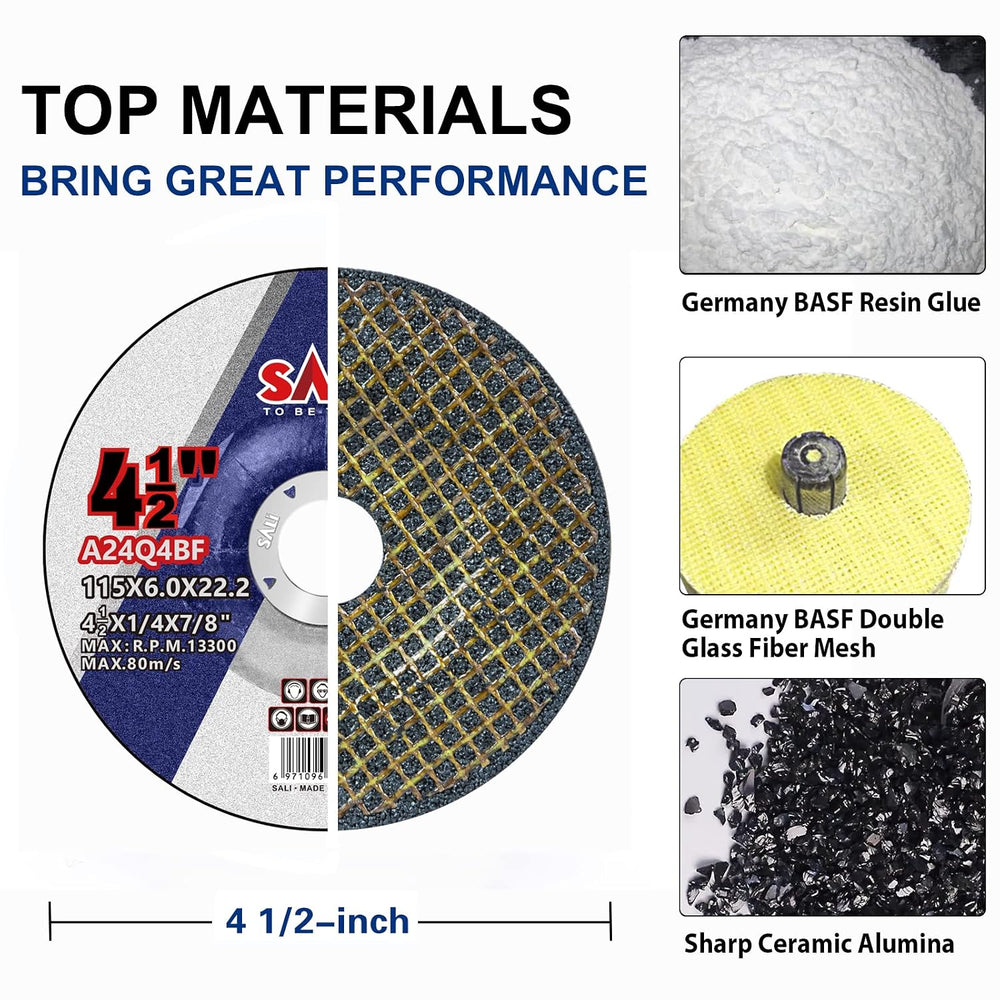 SALI 50 Pack 4-1/2 Inch Grinding Wheels for General Purpose Metal & Stain...
