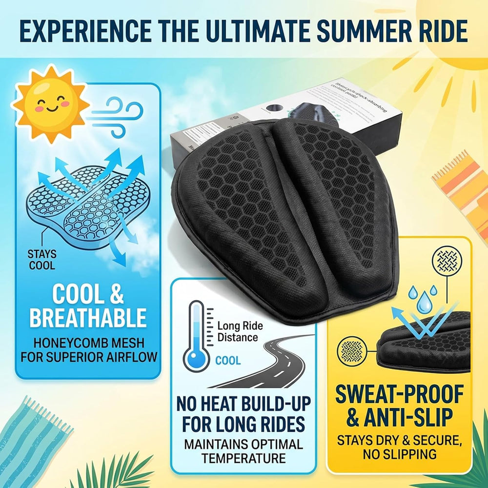 Motorcycle Seat Cushion 3D Honeycomb Motorcycle Gel Seat Cushion Petal Shape ...