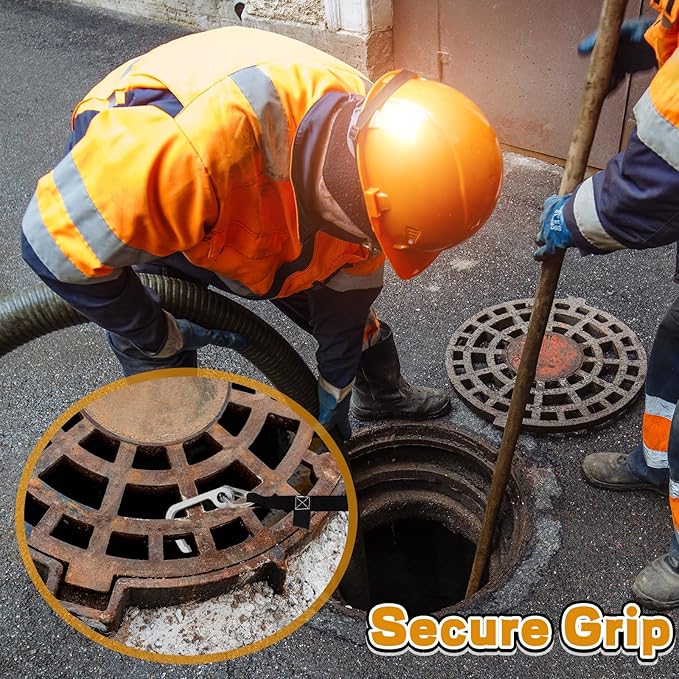 Manhole Hook Tool, Portable Versatile Hook (2 Pcs)