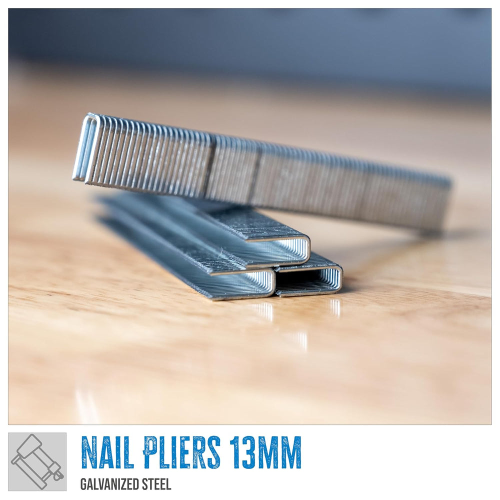 Güde Nailer Clips 13 mm (Galvanised Steel, 1.25 mm Staples Thickness, 13 mm L...