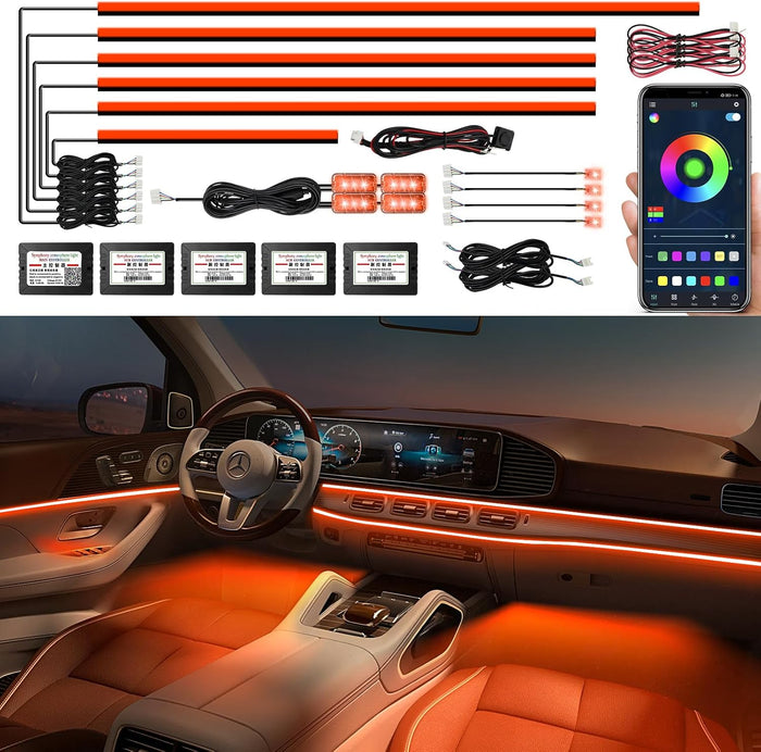 Acrylic Interior Car Lights, AMKI Car LED Strip Light
