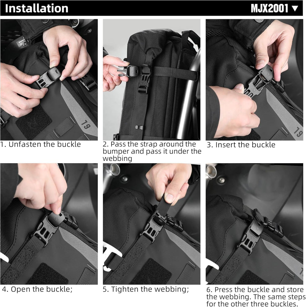 Rhinowalk Motorcycle Crash Bar Bag Waterproof 6L Motorcycle Frame Bag Saddle ...