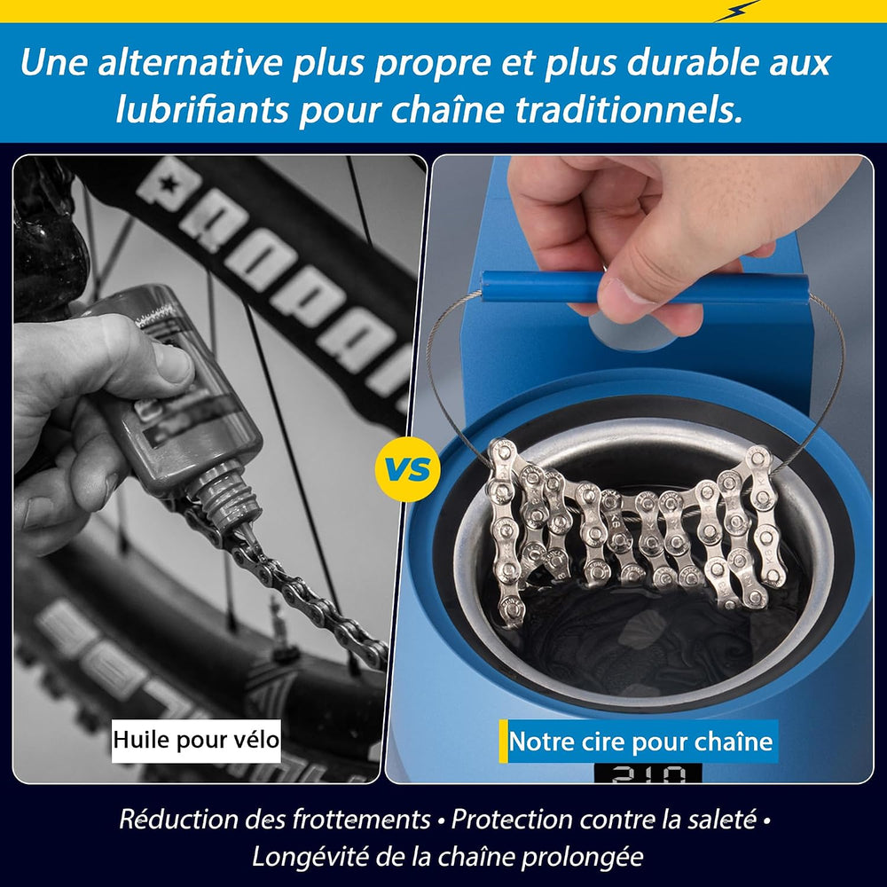 RideFlare Bicycle Chain Wax Melting System – Mess-Free, Efficient Chain Waxin...