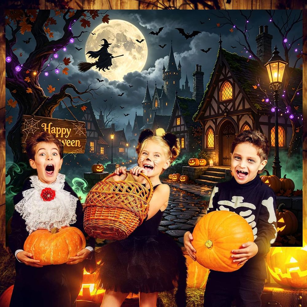12x8ft Halloween Backdrop Haunted House Halloween Backdrops for Photography