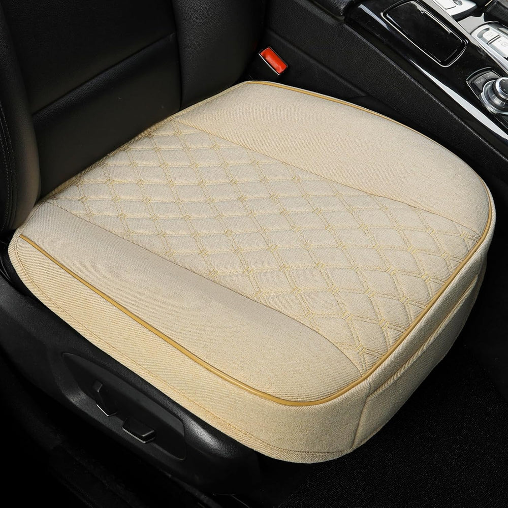 West Llama Linen Front Car Seat Cover Protector Anti-Slip Bottom Seat Cover F...