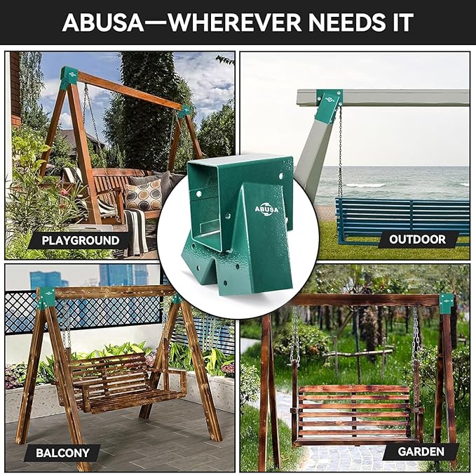 Heavy Duty Swing Sets Brackets Including 2 Green A-Frame Swing Set Brackets and
