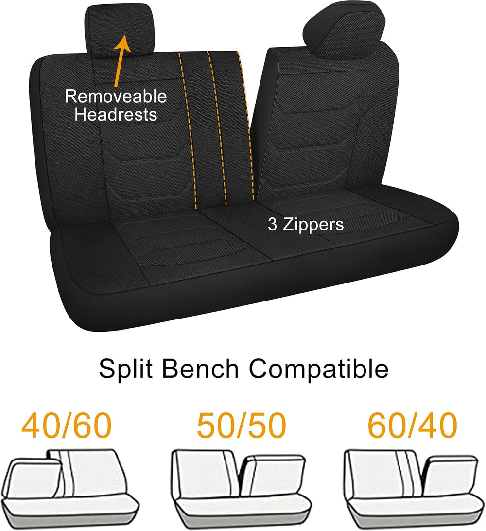 Pariiaotin 3D Air Mesh Car Seat Cover Full Sets Washable and Breathable Premi...