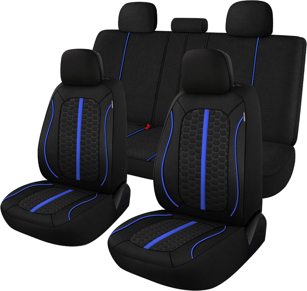 Breathable Premium Car Seat Covers Full Set,3D Air-Mesh Seat Covers for Cars,...