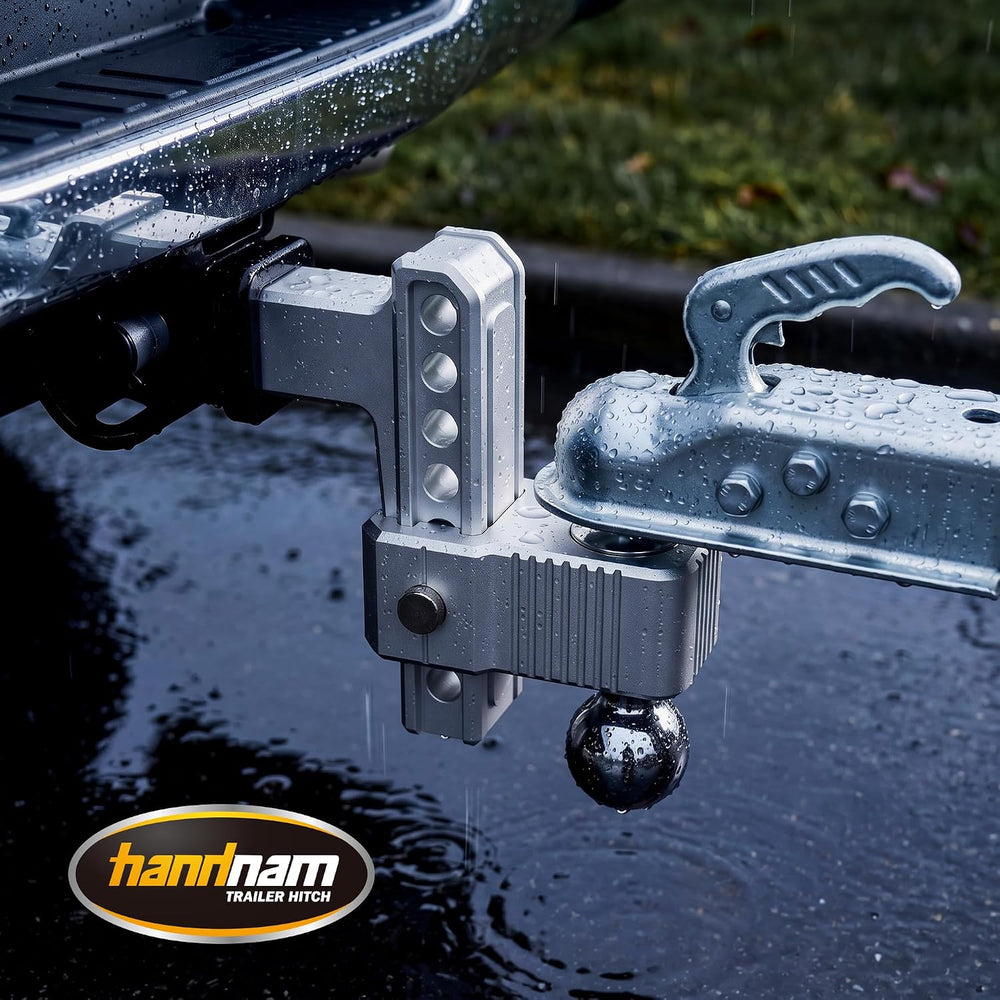 Aluminum Adjustable Trailer Hitch for 2" Receiver, 6 in Drop/Rise Tow Hitch