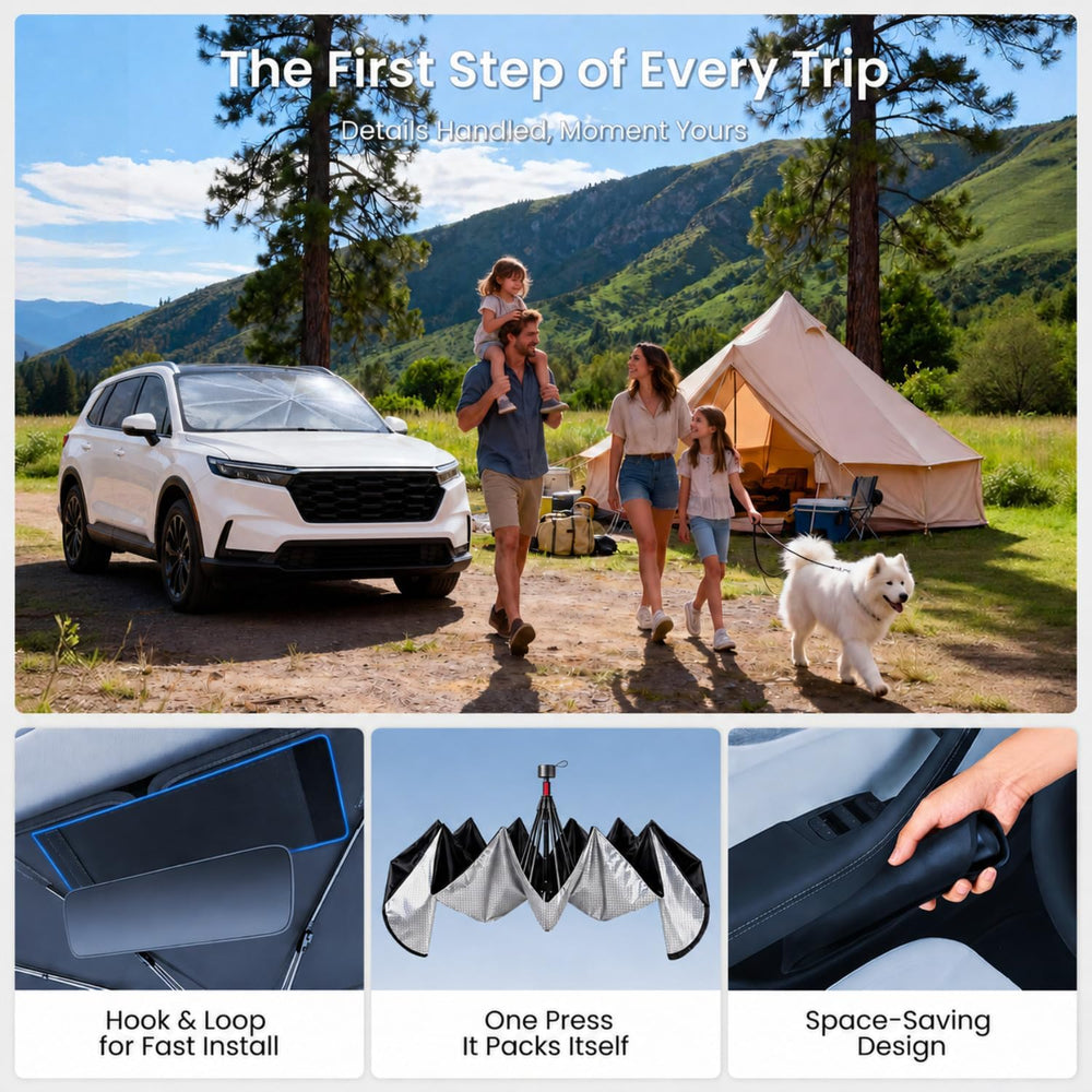 REEVAA 2026 Upgraded Windshield Sun Shade Umbrella [100% Sun Protection &...
