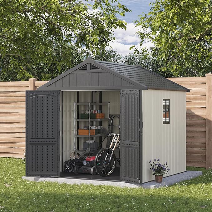Patiowell 8 x 8 FT Plastic Outdoor Storage Shed