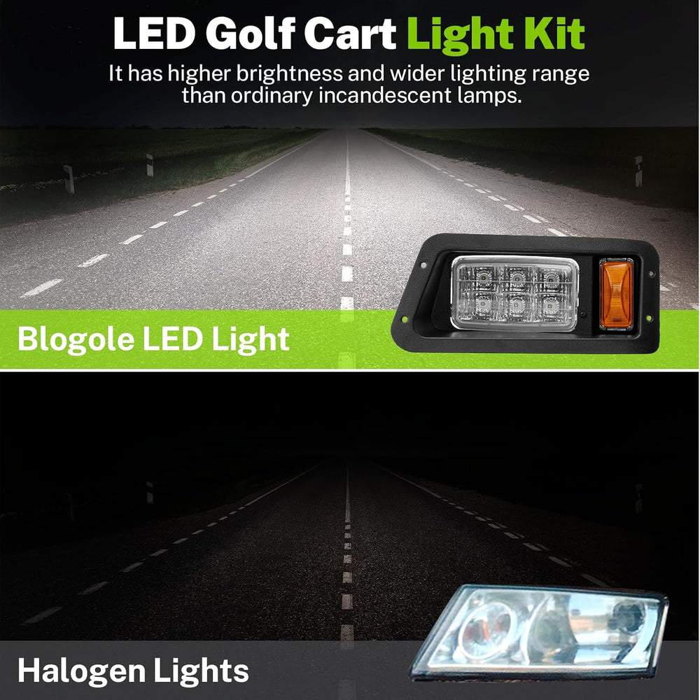 LED Headlights and Tail Lights Kit Compatible Yamaha G14, G16, G19, G22 Golf ...