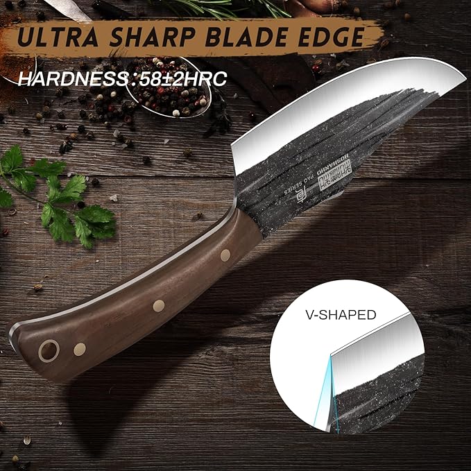 Butcher Knife Set, Hand Forged Butcher Chef Knife Set