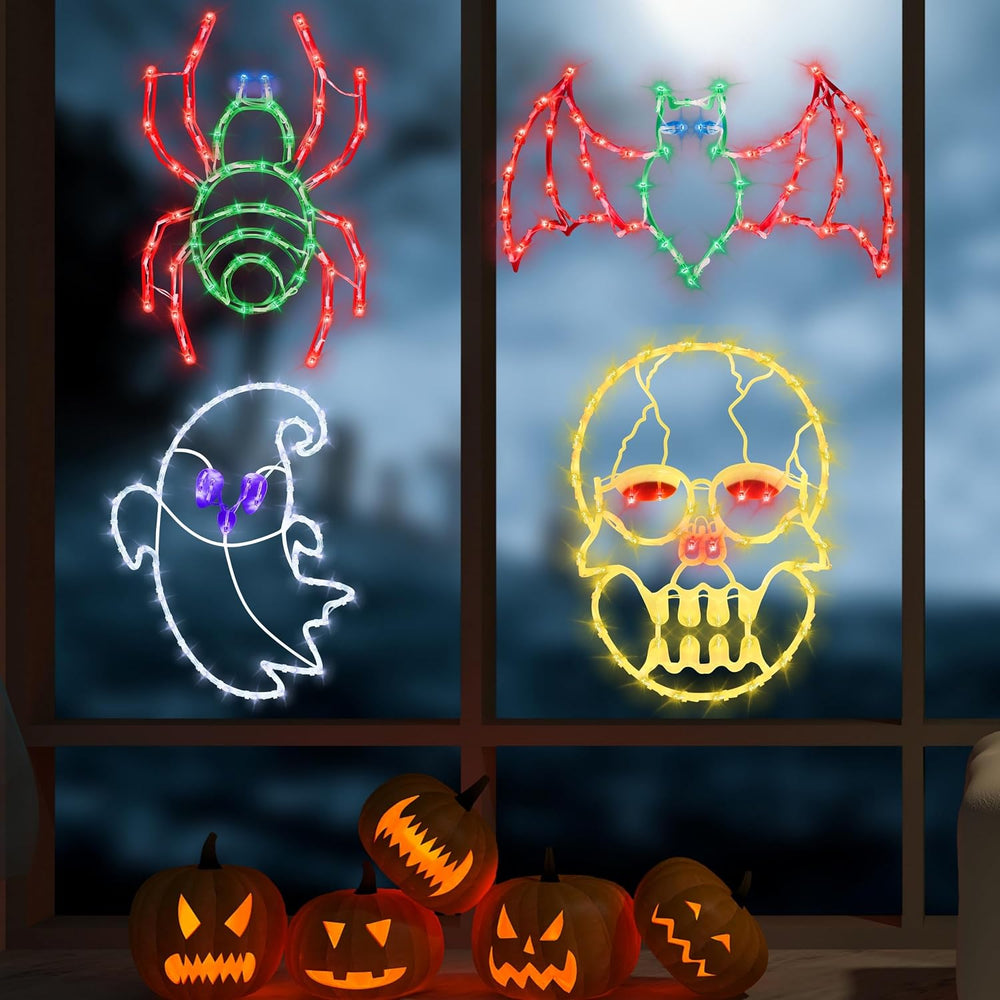 TRWYMZ Halloween Decorations - 16" Halloween Window Silhouette Lights