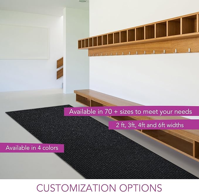 iCustomRug Spartan Weather Warrior Indoor/Outdoor Utility Ribbed Carpet Runner