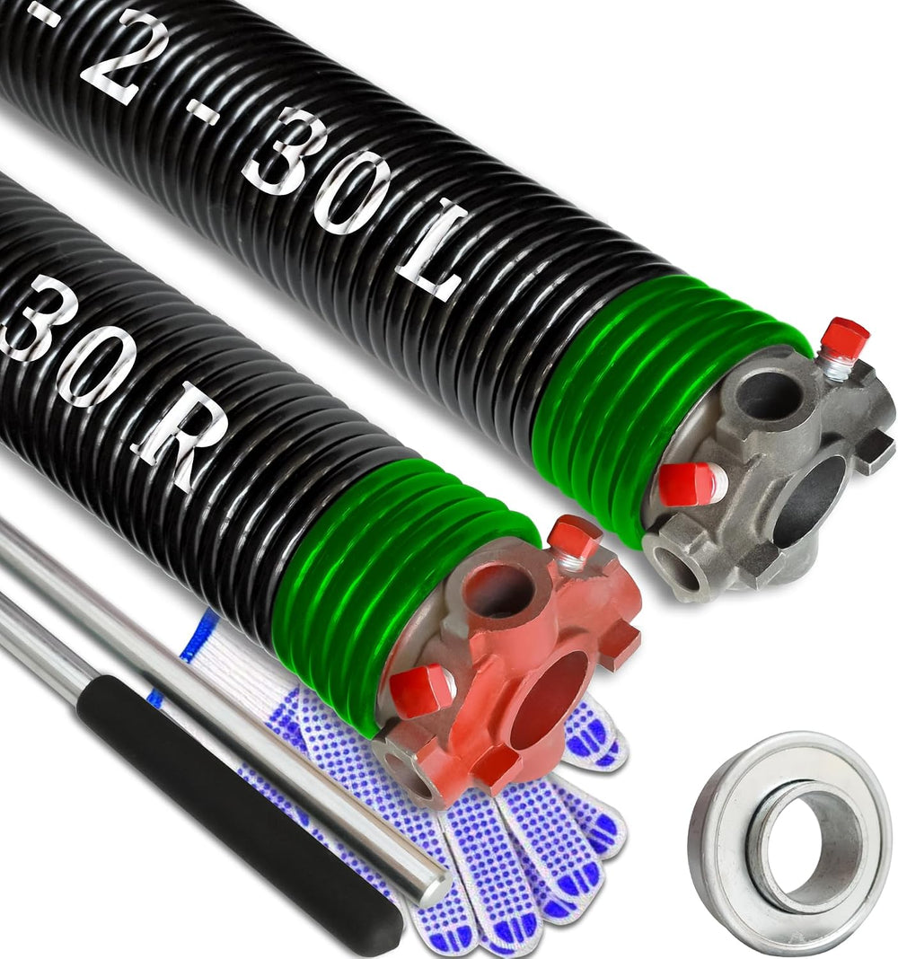 Garage Door Torsion Spring Set, Pair of 2" Electrophoresis Coated Garage...