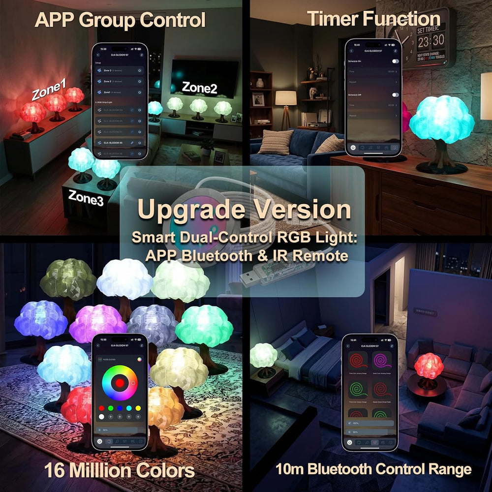 Smart LED Lamp Kit 001 for Bambu Lab 3D Printing, APP Control RGB DIY LED Lig...