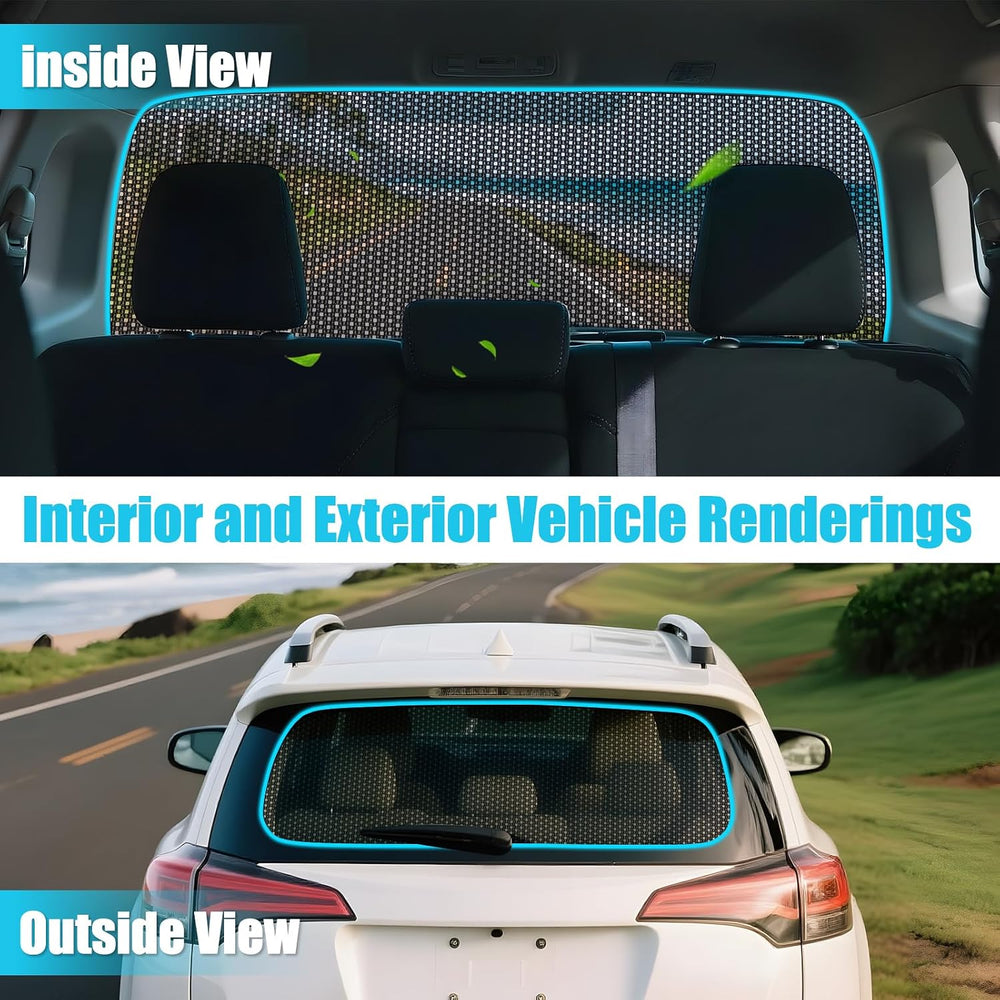 ZATOOTO Rear Window Sun Shade for Ford F150 2016-2024, Visible Back Windshiel...